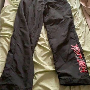 Large reebok wind reflecting pants (black&red)